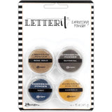 LETTER IT METALLICs !! from RANGER METALLiC EMBOSSiNG POWDERs - 4 Pack   - Brand new and in stock !!