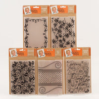 CHRISTMAS SCRIBBLEY WISHEs - by LEONiE PUJOL - 5x7  IMPoRTED Embossing Folder - Cute Card Maker for CHRiSTMAS !  Retired !