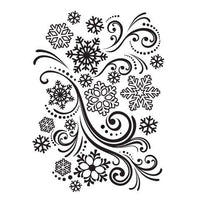 SNOWFLAKE SWIRLS  - Embossing Folder A2 - by Darice - CUTTLEBUG Also Works in SIzzix, Vagabond etc -New in pkg