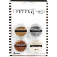 LETTER IT METALLICs !! from RANGER METALLiC EMBOSSiNG POWDERs - 4 Pack   - Brand new and in stock !!