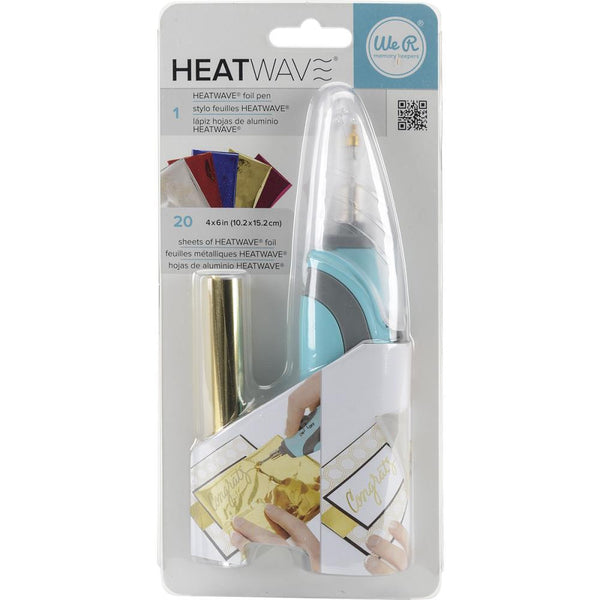 HEAT WAVE PEN  STARTeR KiT - with 20 Foil SHEETs in Multi COlors -  Like Anna Griffin Heat Pen