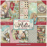 STAMPERIA - ALICE in WONDERLAND Collection - 12x12 Cut-Apart Sheets Only - Single Sheet Cardstock