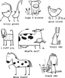 FUNNY FARM STAMPs Set - New !!  by Tim HOLTZ Stamp SeT -  Make Cards and Gifts - Stampers Anonymous