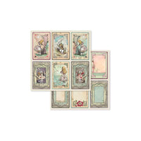 STAMPERIA - ALICE in WONDERLAND Collection - 12x12 Cut-Apart Sheets Only - Single Sheet Cardstock