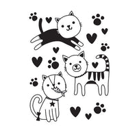 CUTE KITTIES - CATS -  Embossing Folder - A2  - Makes Cute Cards !   Darice 2019 -NeW and Hard to Find