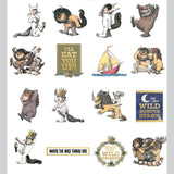 WHERE the WILD THINGs Are - BUTTONs PUFFY STICKERs - 14 Pcs. per pack - Make Cute Buttons !! - by Paperhouse Productions -