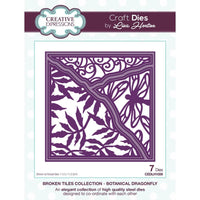 BOTANICAL DRAGONFLY DIEs by Creative Expressions - New  !! Broken Tiles Collection - 7 Dies in set