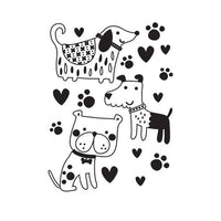 DOGS and PUPPIES CUTE  -  Embossing Folder - A2  - Makes Cute Cards !   Darice 2019 -NeW and Hard to Find