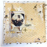 TELL the BEES - CRAFT CONSORTiUM - Cardstock 40 sheets 12x12   - Imported ! Hard to find !