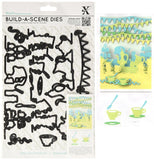Sale !! GARDEN TEA PARTY Die Set by XCUTs - Makes TUNNeL CARDs and Shadow Box Cards !  XCut Express, Cuttlebug,  Big Shot, Etc