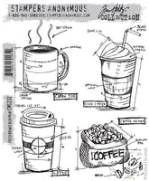 FRESH BREWED BLUEPRINTs CMS232   by Tim HOLTZ Stamps- Cards and Gifts - COFFEE LOVERS