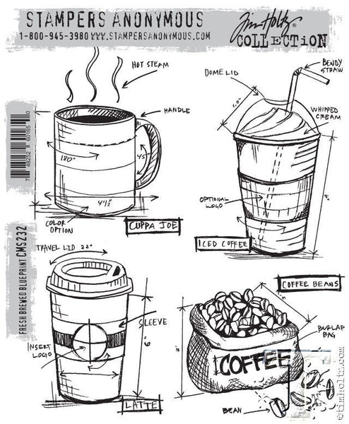 FRESH BREWED BLUEPRINTs CMS232 by Tim HOLTZ Stamps- Cards and Gifts - –  BARBS CRAFT DEPOT