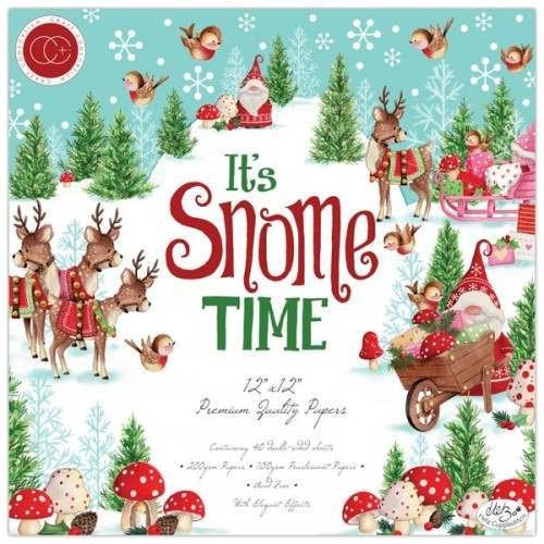 Craft Consortium " SNOME TIME " 12x12 PAPeR PADs   -  CHRISTMAS  GNOMEs - Back In Stock !!