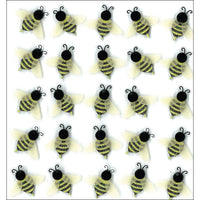 JOLEE's DIMENSIONAL BEES -   Set of 25 Stickers -  So Cute ! Use for Cards, Scrapbooking and  Crafts ! Bee Happy !!