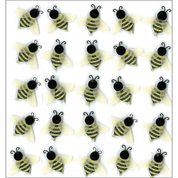 JOLEE's DIMENSIONAL BEES -   Set of 25 Stickers -  So Cute ! Use for Cards, Scrapbooking and  Crafts ! Bee Happy !!