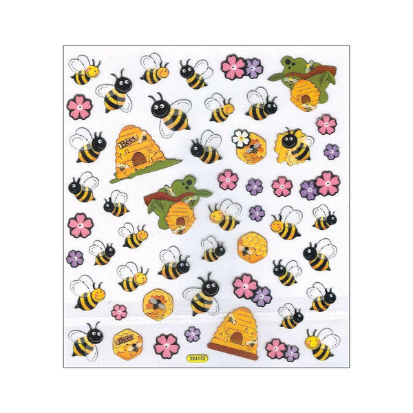 BEES and HIVES by STICKER KINGs -  So Cute ! Use for Cards, Scrapbooking and  Crafts ! Bee Happy !!
