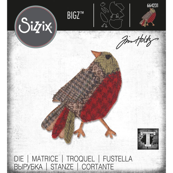PATCHWORK BIRD - BIGz Die  by TiM HOLTZ - BiGZ Die from SiZZIX   # 664231  New !!!