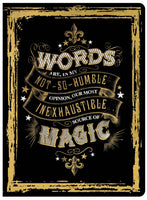 HARRY POTTER - Soft Cover JOURNAL !!  NeW !!   " WORDs are MAGiC "  Theme !