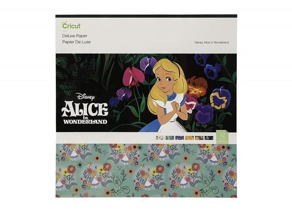 ALICE in WONDERLAND by CRICUT -  DISNEYs Classic  Collection - New !  12X12 SCRAPBOOKiNG PAPERs