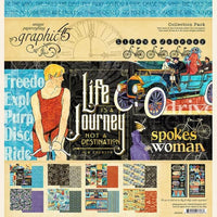 LIFE"s a JOURNEY  by GRAPHiC 45 -  12x12 Paper Pad with Sticker Sheet !!