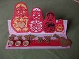 RUSSIAN NESTiNG DOLLs Die Set by XcUT   -  New for XCut, Cuttlebug,  Big Shot, or Other Die Cutting Machines - NEW !