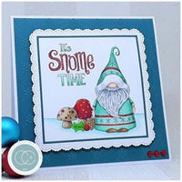 It's SNOME TIME " . - New !!  CHRISTMAS  GNOMEs -  Clear Stamp set CCSTMP013 - Matches Papers !