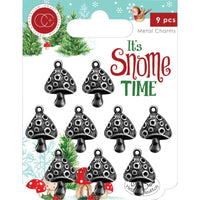 Craft Consortium MUSHROOM CHARMs from  " SNOME Time   " . - New !!  CHRISTMAS  GNOMEs -