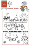 HETTYs WINTER GNOMES by MARIANNE DESiGNs  7 Pcs. HT1648 - CLear Stamp - - Rare !!  Imported from Netherlands
