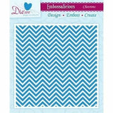 CHEVRON EMBOSSING FOLDER - 6x6 - Retired !! Embossalicious by Diesire  -   Fun to make cards !