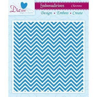 CHEVRON EMBOSSING FOLDER - 6x6 - Retired !! Embossalicious by Diesire  -   Fun to make cards !