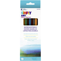 WATERCOLOR PENCILs by SIMPLY ART - New !!  18 Pre-Sharpened Pencils - Can be Used Wet or Dry !