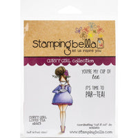 CURVY GIRL TEA GiRL  -Set by STAMPiNG BeLLA -  All New !!  3 stamps in set - My Cup of Tea -