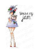 CURVY GIRL LOVEs JAM - Set  by STAMPiNG BeLLA - Stamps and Dies Set !  EB766 and CIO766