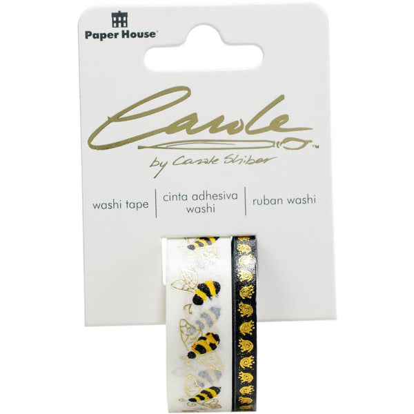 BEEs WASHI TAPEs with GOLD FOIL by Carol Shiber from Paper House -  Really Beautiful !! Back in Stock !!