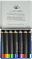 FANTASIA WATERCOLOR 24 PENCILs in a STORAGE Tin !!   New !!  Pre-Sharpened Pencils - Can be Used Wet or Dry !