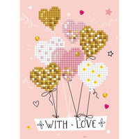 DIAMoND DoTZ - LOVE BALLOONS  Card  Kit -   All New !!
