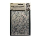 HOUSES PATTERN  EMBOSSiNG FoLDER -  New !!  VILLAGE Houses by Darice  A2  -Card Making - Retired !!