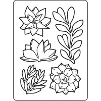 SUCCULENTS  - VARIETY of PLANTS  - EMBOSSiNG FoLDER -  New !!  by Darice  A2 SiZE