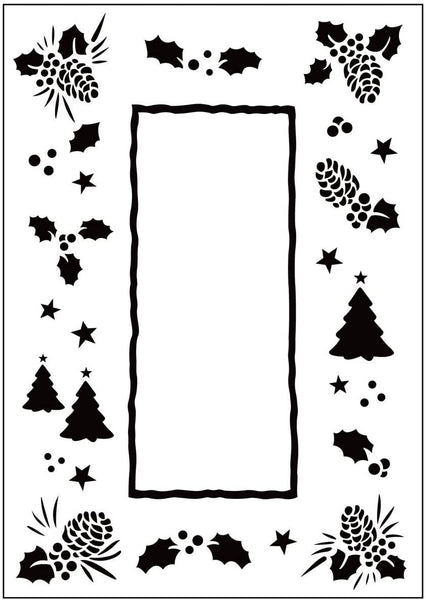 TREE & PINECONE  FRAMEs - DARiCE- CHRISTMAS EMBOSsING FoLDeR - A2  New !  Very Beautiful for Cards !  #1215-66 Retired !!