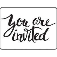YOU ARE INVITED - INVITATION   EMBOSSiNG FoLDER -  A2 SiZE for , CARDs, PaRTY INVITATIONs, BIRTHDAYs,  FuN !!