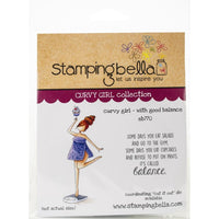 CURVY GIRL with BALANCE !  Stamp Set  by STAMPiNG BeLLA -  All New !! 2 STAMPs  EB770 - Good Balance !!