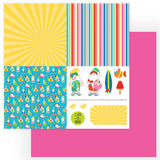 TULLA & NORBERTs EXCELLENT ADVENTURE !  Cute Gnomes ! -6 Sheet Tiny Print QUADs - 12x12 Cardstock set - New !!