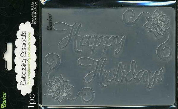 HAPPY HOLIDAYS EMBOSSING FoLDeRS - A2 - Retired from 2012 ~   # 1215 - 55  Darice