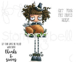 ODDBALL THANKSGIVING  - 3 Pc Set  by STAMPiNG BeLLA -  All New !!  EB728  " Get Your Fat Pants Ready " !!  TURKEY !!!!
