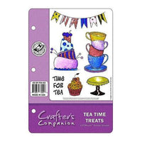 TEA PARTY TIME -  Stamp Set - CRAFTERs COMPANIONs - Mounted RUbber   NeW in pkg- Retired and Rare !