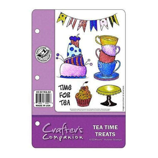 TEA PARTY TIME -  Stamp Set - CRAFTERs COMPANIONs - Mounted RUbber   NeW in pkg- Retired and Rare !