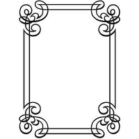CORNER SCROLLs  - ORNATE FRAME EMBOSSiNG Folder - A2  - Makes Cute Cards !   Darice  -NeW and Hard to Find 1219-102