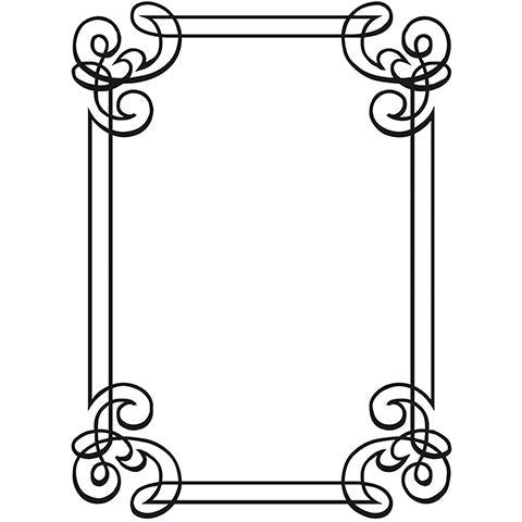 CORNER SCROLLs  - ORNATE FRAME EMBOSSiNG Folder - A2  - Makes Cute Cards !   Darice  -NeW and Hard to Find 1219-102
