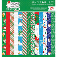 GNOME for CHRISTMAS 6x6 - HOLIDAYs  CARDSTOCK -  GNOMEs - by Photoplay Papers -6x6 Paper Pad