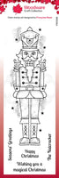 NUTCRACKER  STAMPs Set - by WOODWARE -  with Sentiments for CHRiSTMAS CARDs